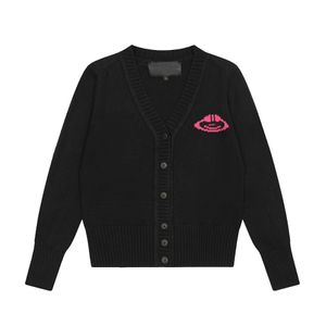 Pull de créateur femmes nouveau cardigan d'automne et d'hiver veste en tricot niche pull paresseux haut de haute qualité coton boutons à col en V lâche décontracté