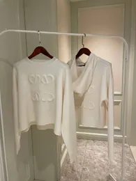 Pull Designer Femmes Sweatshirts Anagram Zipper Sweat à capuche Femmes Lâche Manches longues Coton Casual Tops