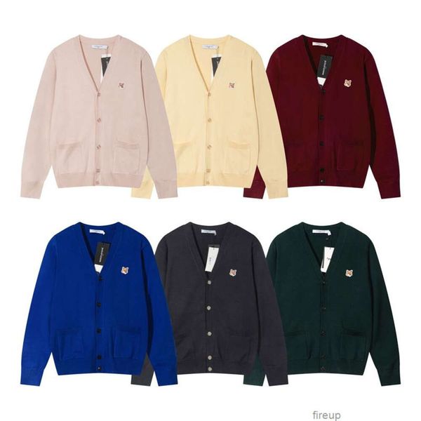 Pulls de créateurs Pull à capuche pour hommes 2023 Nouveau automne / hiver Mk classique broderie tête de renard col en v cardigan pull manteau décontracté pour hommes femmes tendance