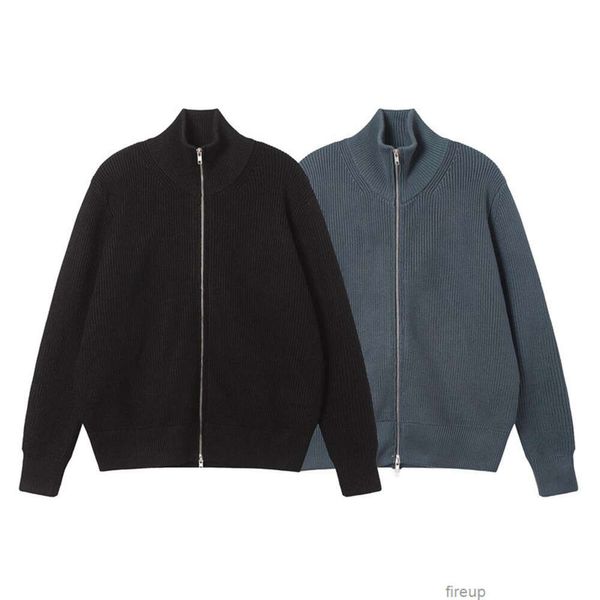 Pulls de créateurs Pull à capuche pour hommes de haute qualité Style Margiela Couleur unie Cardigan à glissière Pull Automne Hiver Couple Veste tricotée