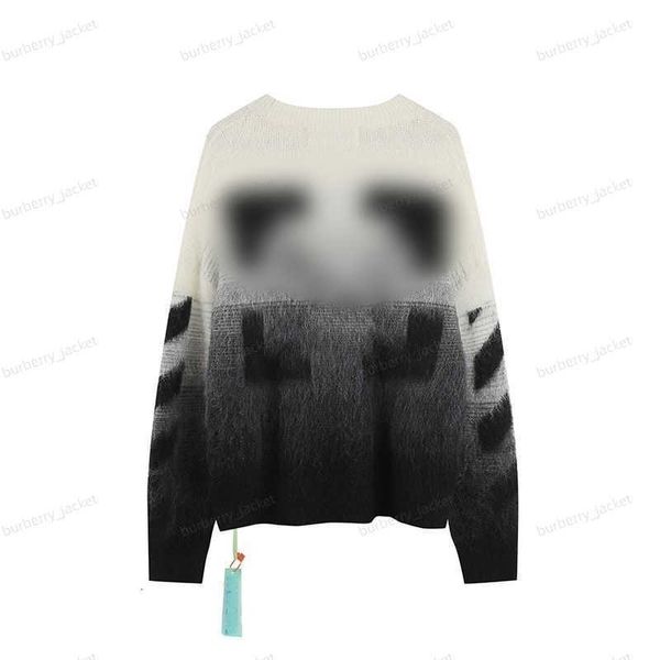 Designer Sweaters Offs Blanc Hiver Ofs Sweat à capuche Veste Lâche Manteau Pulls Sweat-shirt Hommes Femme Couples Casual Laine Cachemire Hippocampe Dégradé À Manches Longues YVJU