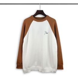 Designer truien retro klassiek mode vest sweatshirts mannen trui letter borduurwerk rond nek comfortabele jumper 2244
