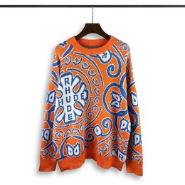 Designer truien retro klassiek mode vest sweatshirts mannen trui letter borduurwerk rond nek comfortabele jumper 2243