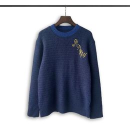 Designer truien retro klassiek mode vest sweatshirts mannen trui letter borduurwerk rond nek comfortabele jumper 2236