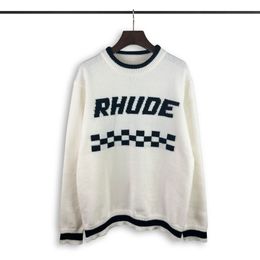 Designer truien retro klassiek mode vest sweatshirts mannen trui letter borduurwerk rond nek comfortabele jumper 2238