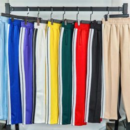 Designer Sweatpant Lâche Hommes Pantalons De Sport Pantalons À Glissière Casual Hommes Pantalons De Survêtement Jogger Joggers Rayures Latérales Cordon Sport Sportwear Cordon