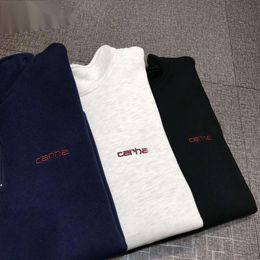 Sweat-shirt de créateur carha classique de haute qualité à demi-fermeture à glissement à capuche à capuche à sweats de chemisier luxe