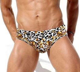 Designer Swim Short Sexy Leopard Print Mens Triangulaire Taille Basse Adulte Séchage Rapide Maillot De Bain Avec Grande Tasse Et Résistant À La Lumière8815654