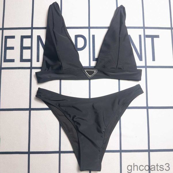 Designer Swim Suite de maillot de bain Bikini Luxe Bikini Sage de maillot de bain Femme Diamond Couleur solide en noir et blanc taille haute un morceau 3KCF