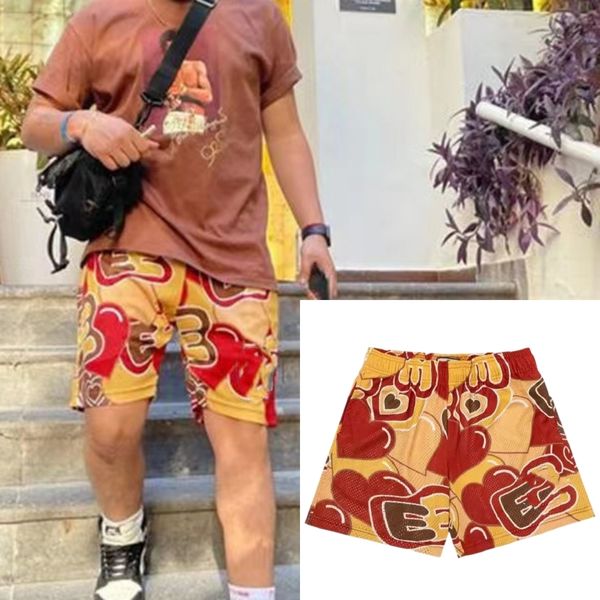 Designer Swim Trunk Mens Shorts Femmes Contraste drôle Couleur Cool Soie Dessin animé EE Street Pantalons de vêtements surdimensionnés dégradé football football dégradé camouflage etro