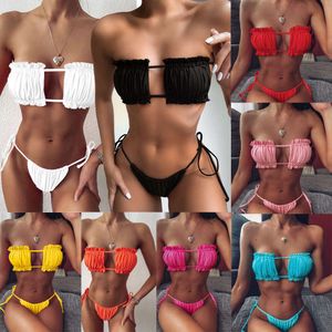 Designer Mimage de bain Femme Bikini Sets 2024 MAINTAIRE SEXY PLIMED BIKINI