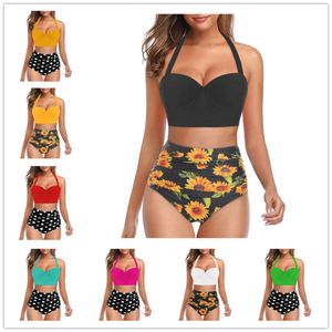 Designer Swimsuit Women Bikini Sets 8-kleuren Little Jasmine Swimsuit Sexy dames harde tas Hoge taille hete veer splitzwempak