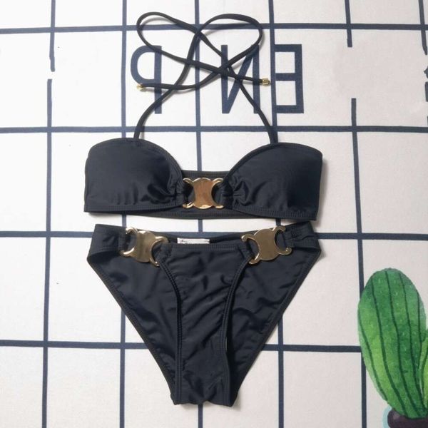 Designer maillot de bain femmes sex-appeal bikini luxe metal extérieur robe de plage chaude printemps vacances bikinis set ggitys bkeh