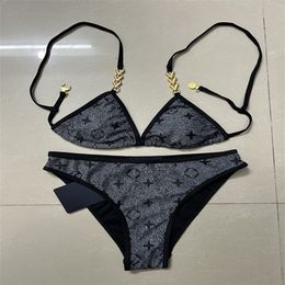 Designer Swimsuit Women Vintage Thong Micro Cover Up Dames Bikini Sets Swimwear Gedrukt Bad Suits Summer Beach Wear Swimming Suit L184