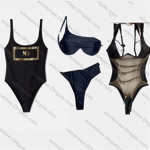 Designer badmode dames luxe zwemmen sexy luipaardprint band alfabet sexy badpak badpak uit één stuk227c
