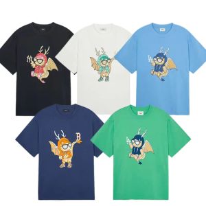 Designer T-shirt alphabet dragon dessin animé coton imprimé coton à manches courtes t-shirt fashion fashion lâche décontracté vêtements de haute qualité hommes et femmes couples top