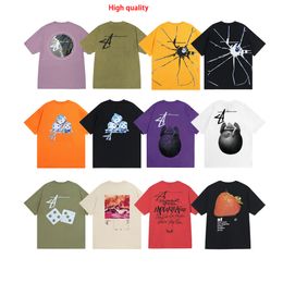 Camiseta de diseñador casual hip hop top Letras manga corta Impreso para mujer Camisas Stussiness de alta calidad Jersey Pareja Camiseta Algodón Camisa High Street para hombres A135