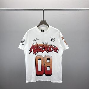 Designer T-shirt Casual MMS T-shirt met monogramprint korte mouw top te koop luxe heren hiphopkleding Aziatische maat 121