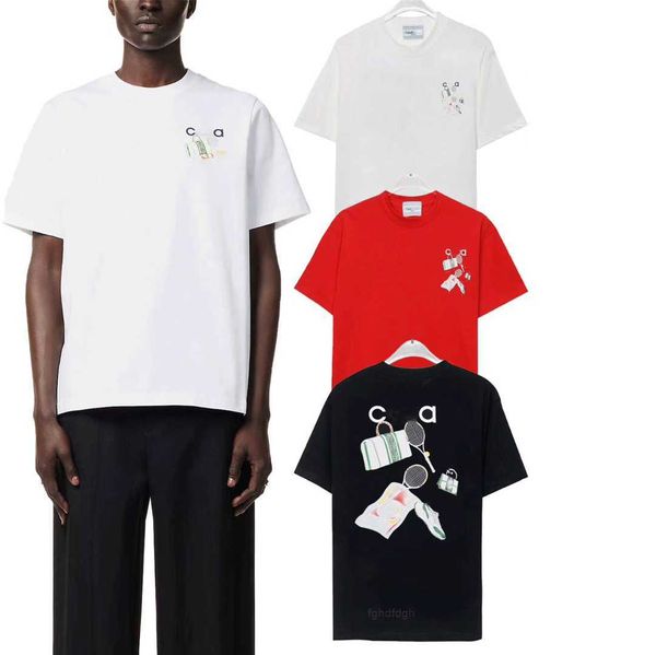 Diseñador Camiseta Cartas Impresión Moda de verano Personalizado Modelos de algodón Capital de manga corta