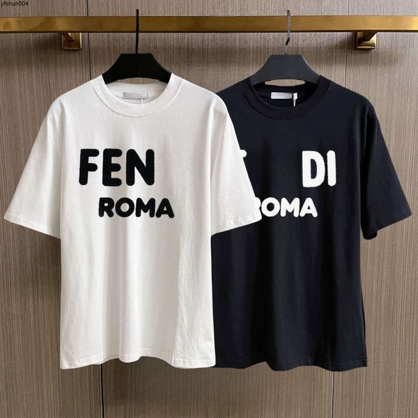 Designer T-shirt Luxury Brand Clothing Tags Letters Fashion Coton Pure Coton Colaire Spring Summer Tide Mens Womens Tees Shirts S-2xl Zhlj