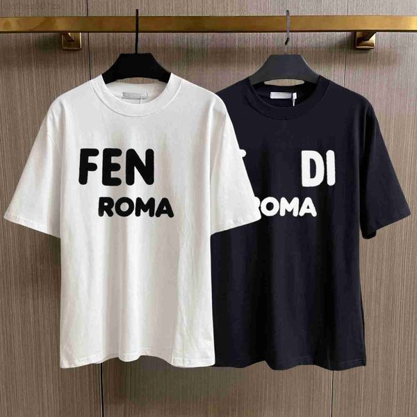 Designer T-shirt Luxury Brand Clothing Tags Letters Fashion Coton Pure Coton Colaire Spring Summer Tide Mens Womens Tees Shirts S-2xlh4ae
