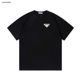 Дизайнерская футболка мужская брендовая одежда для мужчин летние топы модный треугольный логотип с круглым вырезом мужская рубашка Январь 09