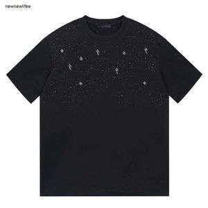 Camiseta de diseñador para hombre, ropa de marca para hombre, tops de verano, decoración de cielo estrellado, camisa de cuello redondo para hombre, 09 de enero