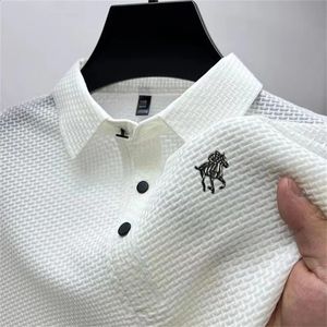 Designer T-shirt Men de haute qualité Polo à manches courtes Colliers à revers Men Men de mode sans trace Impression Designer T S 240320