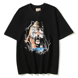 Designer T-shirt Men Oversized T-shirt Tiger Print Mens T-shirts Eagle Vintage Hip Hop Designer T-shirt