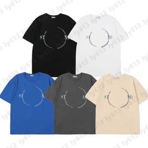 Camiseta de diseñador para hombre Tops de algodón de verano Camisetas de lujo para hombre Logotipo de marea Impresión gráfica Decoración Moda Casual Manga corta Cuello redondo Camiseta para hombre