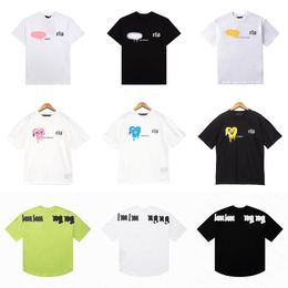 Designer T-shirt Hommes Tees T-shirts Marque De Luxe Vêtements Chemises Spray Coeur Lettre Coton À Manches Courtes Printemps Eté Ras Du Cou Tide Hommes Wome