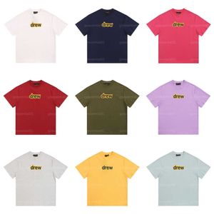 Designer T-shirt Men Tshirt 12 couleurs T-shirt d'été tendance Drew Lettre courte à manches