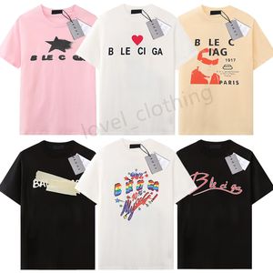 Designer T -Shirt Men Tshirt Fashion T-shirt Mens Vêtements arc-en-ciel Tee Graphic Cotton Court Femmes de haute qualité Amants de luxe décontractés