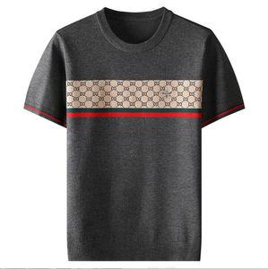 T-shirt de créateur T-shirt décontracté pour hommes Monogrammé Court Col rond Haut à manches courtes Pull noir et blanc