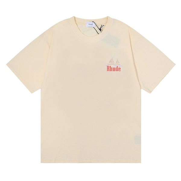 Designer T-shirt Mens Rhude Shorts Suisses Sucks Imprimée Black Blanc Gris Rainbow Color Summer Cordon CORD CORD CORD BRAQUE COUPE COURRIEUX 610
