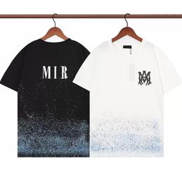 Designer t-shirt heren t-shirt miri shirt ontwerper shirt limited edition paren tees street slijtage mode spat-inkt letter print korte mouw casual losse crewneck