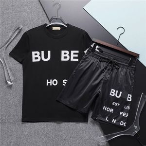 Designer T-shirt Mens T-shirt Set Summer Tshirt Short Two-Piece Set Blue Brand Letter Imprimé T-shirt décontracté M-3XL # 0144