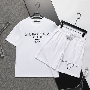 Designer T-shirt Mens T-shirt Set Summer Tshirt Short Two-Piece Set Blue Brand Letter Imprimé T-shirt décontracté M-3XL # 532