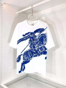 Diseñador Camiseta para hombres Camisetas para hombres ropa diseñadora de diseñadores de diseñadores ropa de moda francesa pareja ropa ropa diseñador patrón de caballo impreso redondea n