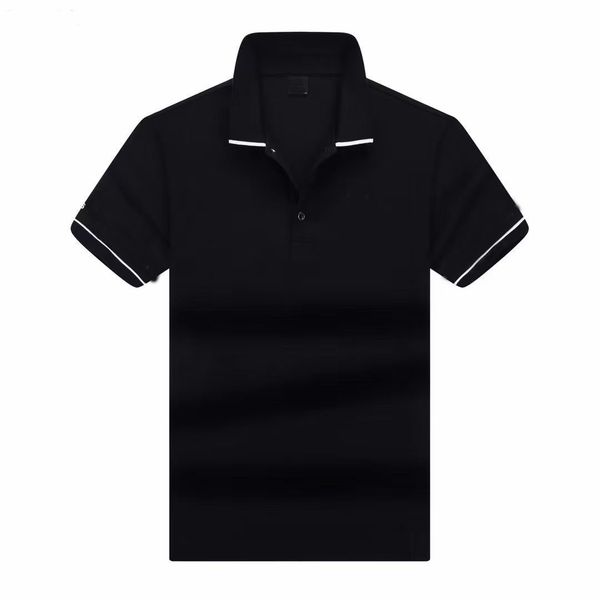 T-shirt de créateur T-shirt à manches courtes en pur coton Pull à revers Haut de gamme pour hommes Haut à col montant Tendance et ample Grand polo Vêtements pour hommes