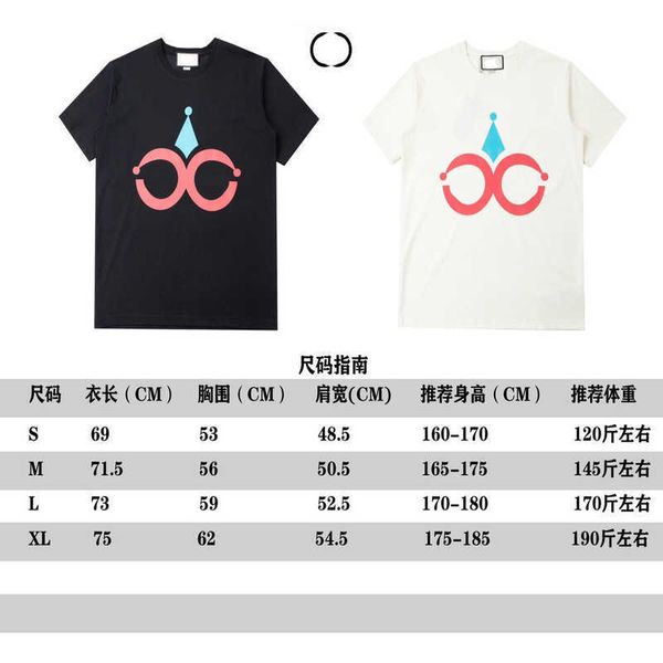 Designer t-shirt Shirt High Version Clown Hat Series T-shirt à manches imprimées pour hommes Femmes Couples Casual Sports