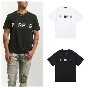 Camiseta de diseñador para hombre, camiseta, camisetas, camiseta para mujer, camiseta gráfica, ropa deportiva, ropa, camisetas, algodón, Street graffitir, High street hipster, suelto, morado