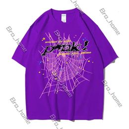 Designer T-shirt SP5IDER SP5DERS 555 TSHIRT TEE STREET Clothing Spider Web Pattern imprimé Couple de sport Summer Summer Fashion Top European Tshirts XS-2XL 712