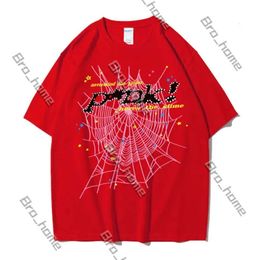 Designer T Shirt Sp5ider Sp5ders 555 Camiseta de camiseta Spider Web Patrón de red estampada Camisa deportiva Fashion Casual Fashion Top European XS-2XL 522