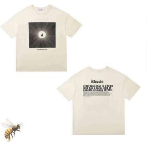 Designer T-shirt Summer Mens T-shirt Womens Rhude Shirt for Men Tops Letter Polo broderie Tshirts Vêtements à manches courtes Tshirt Grand Tees 5346