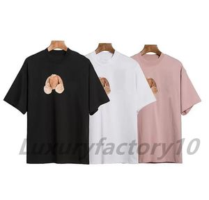 Designer T Shirt été femmes hommes palmier blanc noir impression Vêtements lettre de pulvérisation à manches courtes printemps marée hommes femmes