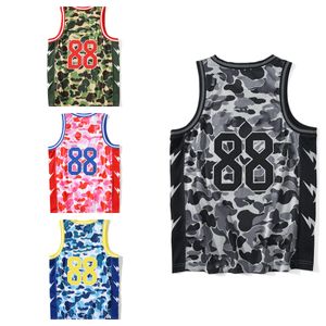 Designer T-shirt T-shirt T Tees Mens tanktops t shirts camouflage zomer slank fit sport zweet zwart ondergoed buitendop mode heren kleding haaien basketbal tee bapessta