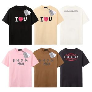 Camiseta de diseñador camiseta de la marca de lujo Ba camisetas masculinas para mujer manga corta camisetas causales tops ropa de ropa superior calidad