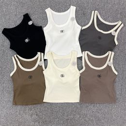 Designer T -shirt Vrouw Lowe bijgesneden topbreien tankem broeded dames breisbreien tops sexy mouwloze hoka sport tee yoga zomer tees vesten fitness anagram sport bra mini