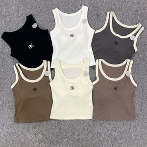 Designer T-shirt femme lowe top top tankem tankem broidered tops tops sans manches sexy